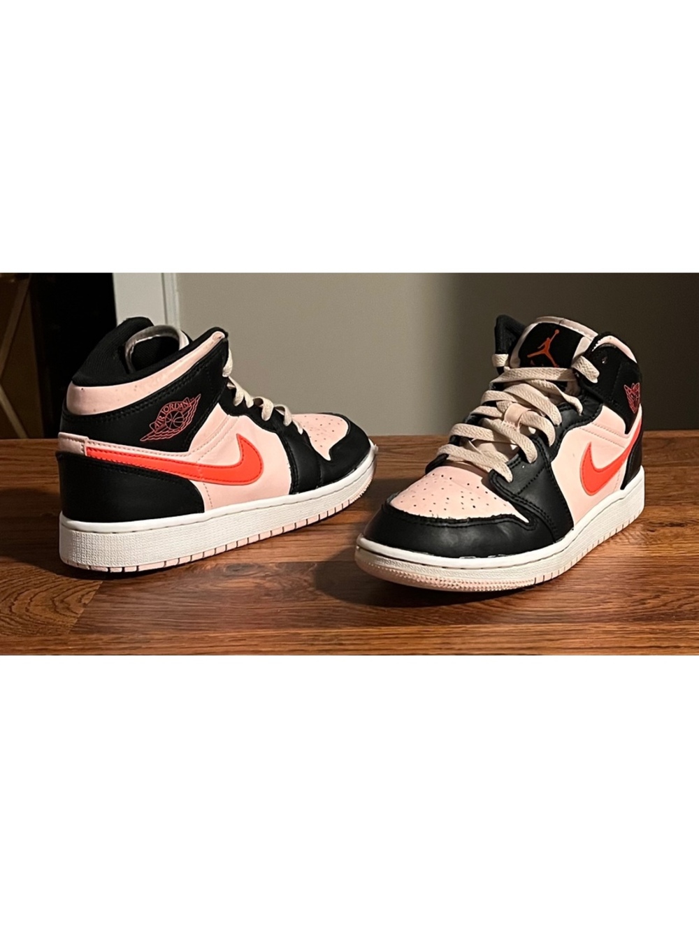 Jordan 1 Mid Atmosphere Basketball Shoes Kids